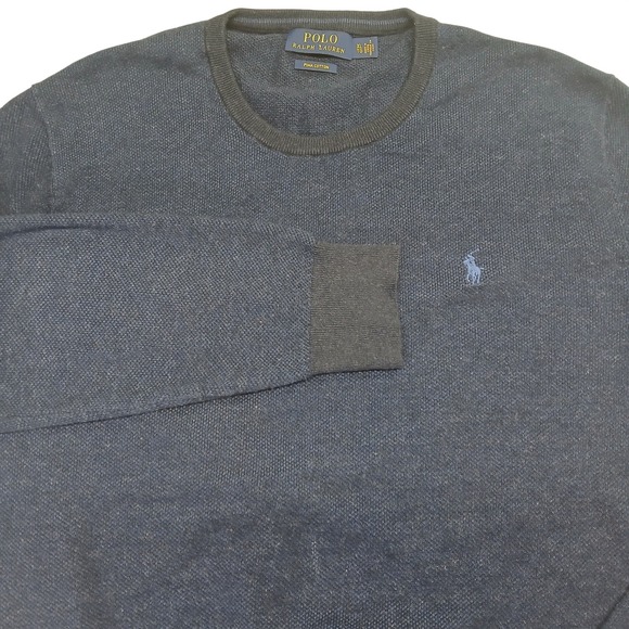 Polo Ralph Lauren Other - Polo‎ Ralph Lauren Mens Pima Cotton Crewneck Sweater Navy Blue XL